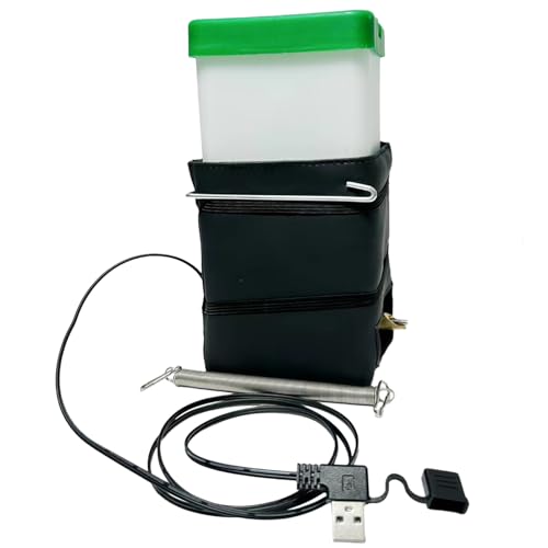Greabuy USB-beheizter Wasserspender für Kaninchen, externer automatischer Heizung, Wasserspender für Haustiere, keine Unordnung, Wasserflasche mit Feuerstiftkopf, beheizter Wasserspender von Greabuy