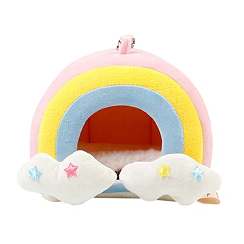 Hamster Warm Bed House Hammock Hideout Small Animal Cage Accessories For Guinea Pigs Sugar Glider Frettchen Chinchilla Hamster Hideout House Syrische Zwerghamster Für Big Hamster Soft For Cage Guinea von Greabuy
