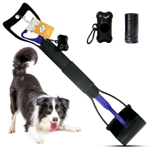 Greatbond Pooper Scooper, 71,1 cm langer Griff, Hundekotschaufel für große, mittelgroße und kleine Hunde, langlebige Feder und hochfestes Material, faltbares Abfall-Werkzeug für einfaches Aufnehmen von Greatbond