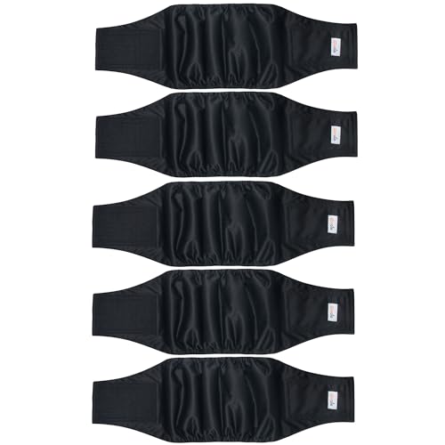 Wiederverwendbare Hundewindeln für Rüden, Premium-Bauchbänder für männliche Hunde, hochabsorbierende Urinierwickel für Hunde bei Inkontinenz und Training, Schwarz, Größe XXL, 5 Stück Wiederverwendbare Hundewindeln für Rüden, Premium-Bauchbänder für männliche Hunde, hochabsorbierende Urinierwickel für Hunde bei Inkontinenz und Training, Schwarz, Größe XXL, 5 Stück von Grecle