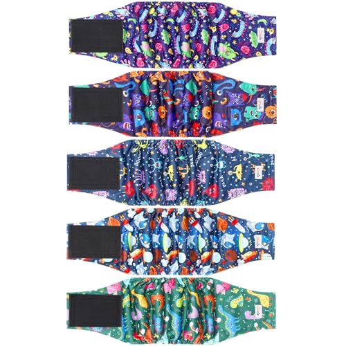 Wiederverwendbare Premium-Bauchbänder für männliche Hunde, hochabsorbierende Hundewindeln für männliche Hunde, Urinierwickel für Hunde bei Inkontinenz oder aufregbarem Wasserlassen und Training Wiederverwendbare Premium-Bauchbänder für männliche Hunde, hochabsorbierende Hundewindeln für männliche Hunde, Urinierwickel für Hunde bei Inkontinenz oder aufregbarem Wasserlassen und Training von Grecle