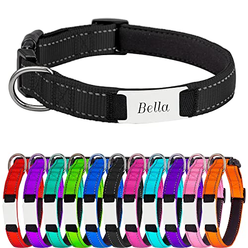 Hundehalsband für Große Hunde, Reflektierend Halsband aus Nylon mit Weichem Neopren Polsterung einstellbar Hundehalsbänder Personalisiertes Hundehalsbänder von Gredstar