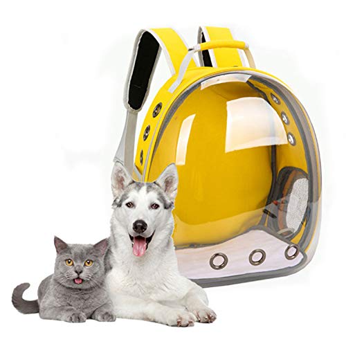 GreeSuit Rucksack für Katzen, groß, transparent, mit Luftblasen, tragbar, belüftet, Tragetasche für Katzen und kleine Hunde, wasserdicht, transparent, atmungsaktiv, Kapsel-Design von GreeSuit