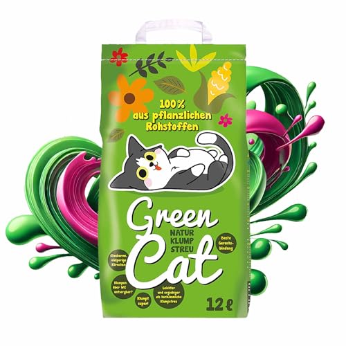 Green Cat 2x12 l = 24 Liter GREENCAT CORNCAT NATURSTREU ÖKO-Plus S KATZENSTREU - Best STREU innerhalb Deutschlands (außer Inseln) von Green Cat