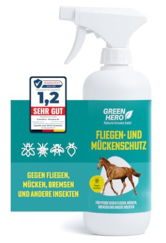 Green Hero Bremsen-EX Spray 500 ml für Pferde Insektenschutz gegen Bremsen, Fliegen und Anderen Insekten wie Kriebelmücken, Hirschlausfliegen, Abwehrspray mit Barrierewirkung von Green Hero