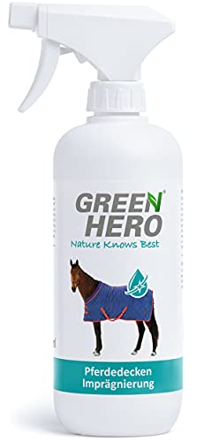 Green Hero Pferdedecken Imprägnierung 500ml, Imprägnierspray für Outdoordecken, Gegen Schmutz und Feuchtigkeit, Ohne Treibgas, Für feuchtigkeitsaufnehmende Textilien, Imprägnierspray Pferdedecken von Green Hero