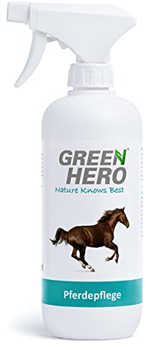Green Hero Pferdepflege Pflegt die Haut und unterstützt den Regenerationsprozess bei Sommerekzemen Räude Juckreiz Milben Hefepilzen Reizungen für Pferde 500ml von Green Hero