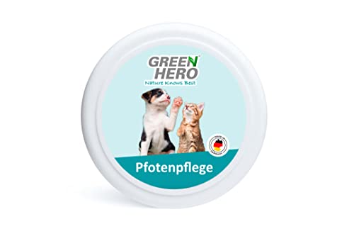 Green Hero Pfotenpflege für Hunde und Katze Pfotenbalsam mit Pfotenschutz in einem Produkt Pfotensalbe gegen Risse und Austrocknung mit Arnikaöl, Rapsöl, Lorbeerblatt öl 75 ml von Green Hero