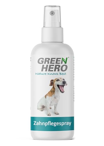 Green Hero Zahnpflegespray für Hunde 100 ml, Mundspray zur Unterstützung der Zahngesundheit, Spray gegen Mundgeruch, pflegendes Dentalspray für Hunde, natürliche und pflegende Inhaltsstoffe von Green Hero