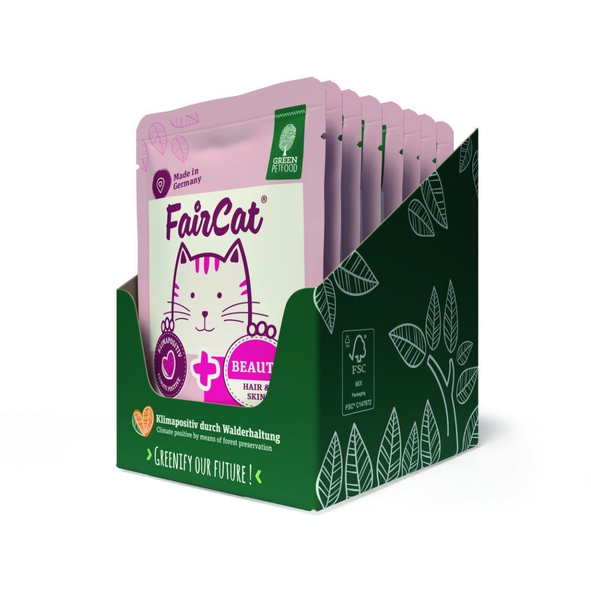 FairCat Beauty 8 x 85 g MHD WARE von Green Petfood