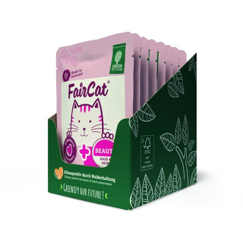 FairCat Beauty 8 x 85 g MHD WARE von Green Petfood