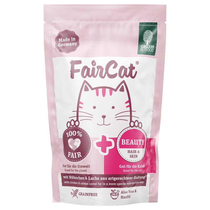 FairCat Nassfutterbeutel - Sparpaket: Beauty (16 x 85 g) von Green Petfood