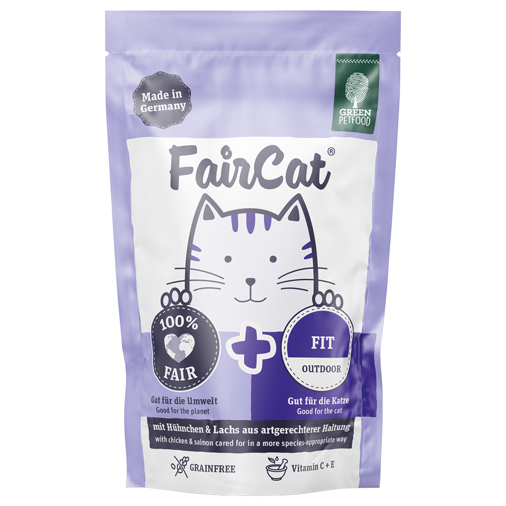 FairCat Nassfutterbeutel - Sparpaket: Fit (16 x 85 g) von Green Petfood
