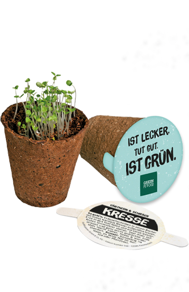 Gartenkresse-Samen mit Pflanztopf von Green Petfood