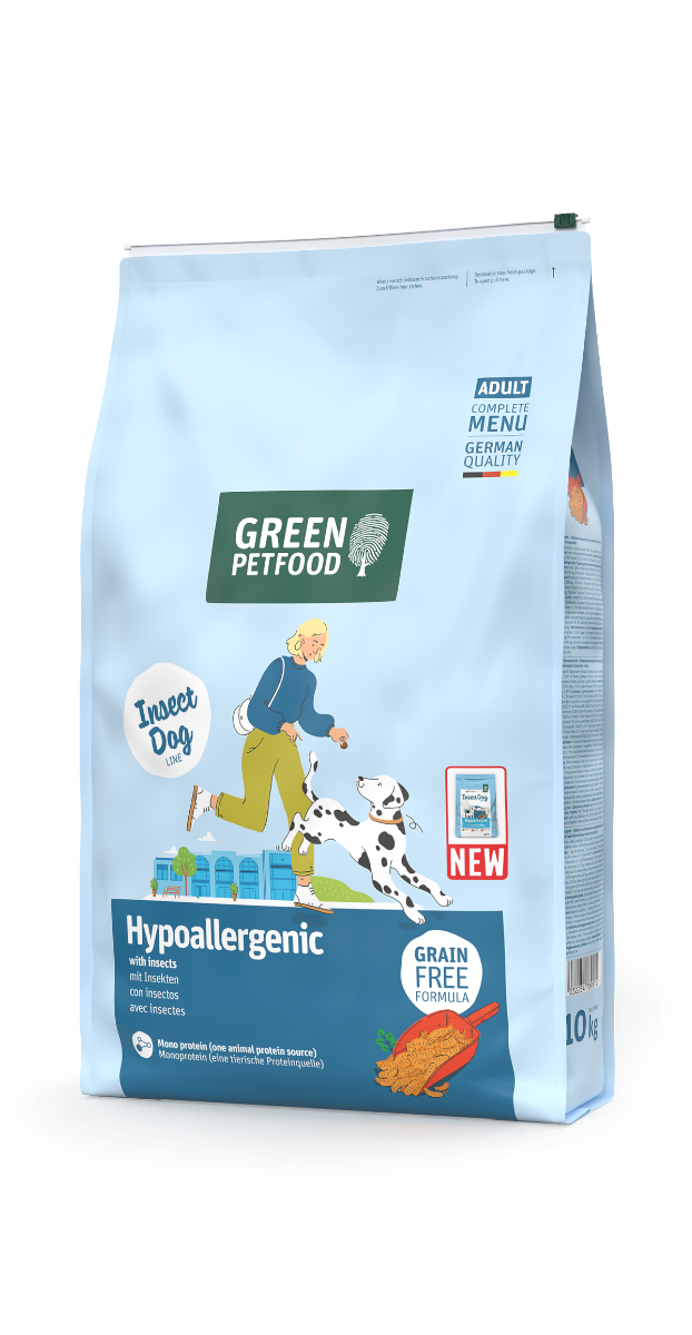 Green Petfood® Hypoallergenic with Insects 10kg | Hypoallergen & Leicht verdaulich & Mit Insektenprotein | Adult | Trockenfutter von Green Petfood