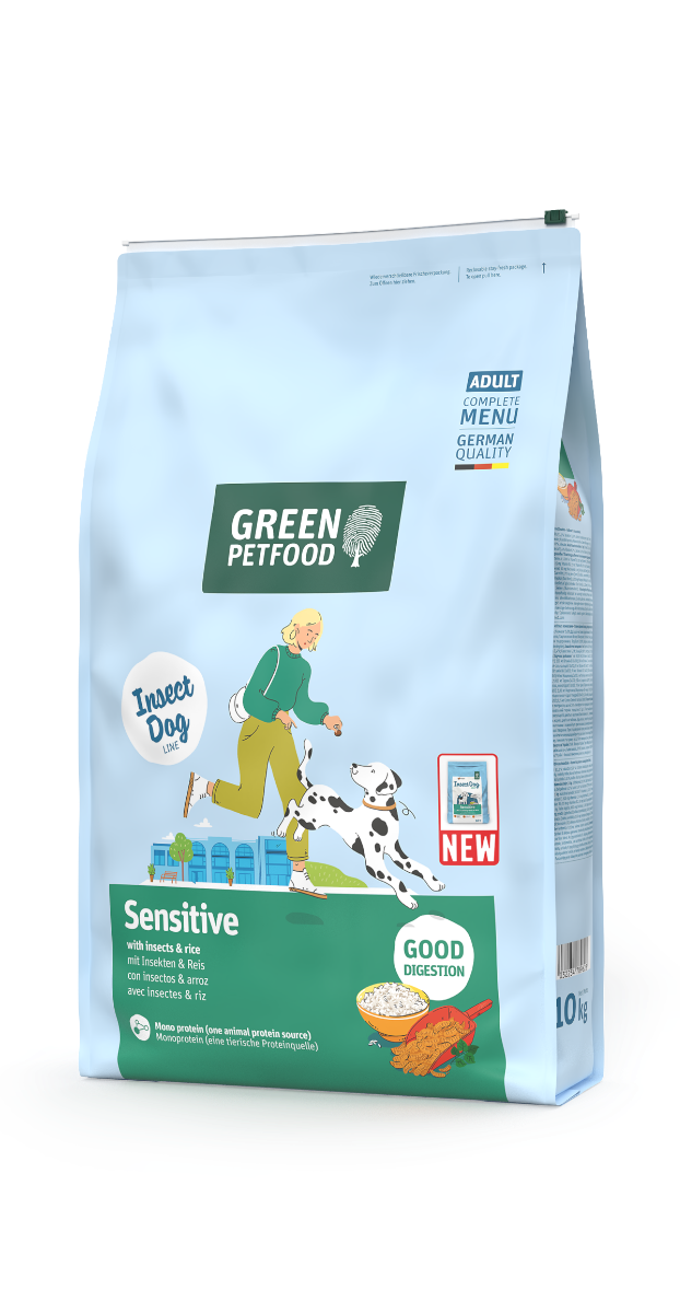 Green Petfood® Sensitive with Insects & Rice 5x900g von Green Petfood