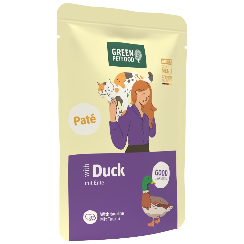 Green Petfood Adult Paté 8 x 85 g - Ente - Good Digestion Green Petfood Adult Paté 8 x 85 g - Ente - Good Digestion von Green Petfood