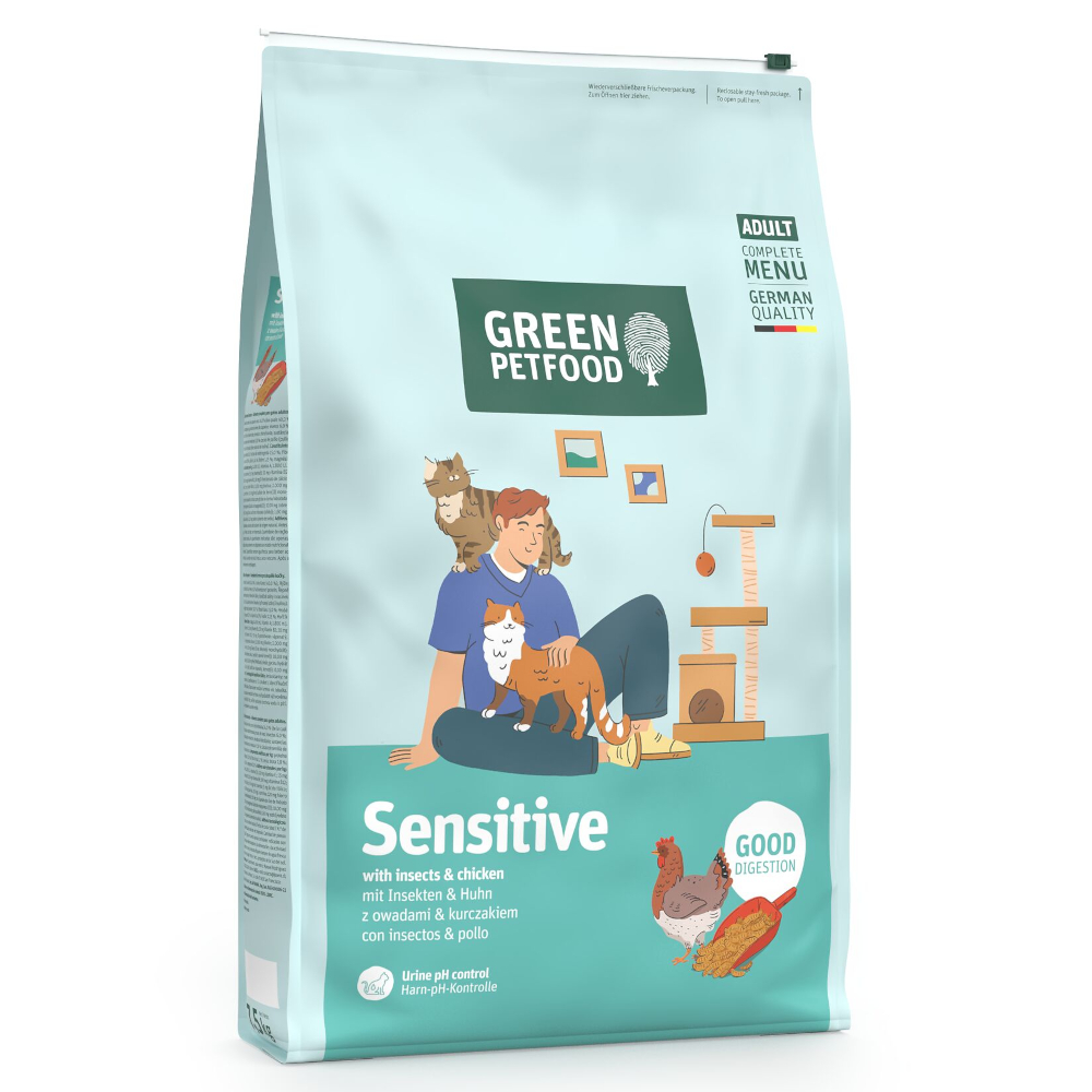 Green Petfood Adult Sensitive Good Digestion mit Insekten & Huhn - Sparpaket: 2 x 7,5 kg von Green Petfood