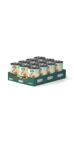 Green Petfood Chunks mit Soja & Karotte (12 x 400 g) | Adult | Premium Nassfutter in cremiger Soße für ausgewachsene Hunde auf Karotten- & Sojabasis | getreidefrei | für Gute Verdauung | 12er Pack von Green Petfood