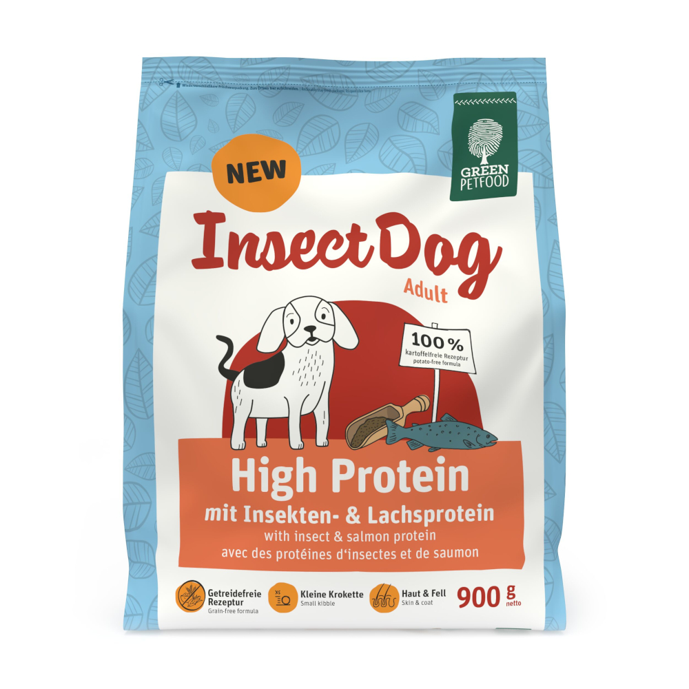 Green Petfood InsectDog High Protein Insekten & Lachs - 900 g Green Petfood InsectDog High Protein Insekten & Lachs - 900 g von Green Petfood