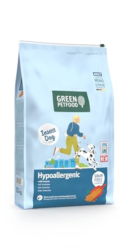 Green Petfood InsectDog Hypoallergen mit Insekten (1 x 10 kg) | Adult | Premium Trockenfutter für ausgewachsene allergische Hunde | getreidefrei | nachhaliges Hundefutter | German Quality | 1er Pack von Green Petfood