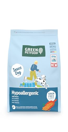 Green Petfood InsectDog Hypoallergen mit Insekten (1 x 3 kg) | Adult | Premium Trockenfutter für ausgewachsene allergische Hunde | getreidefrei | nachhaliges Hundefutter | German Quality | 1er Pack von Green Petfood