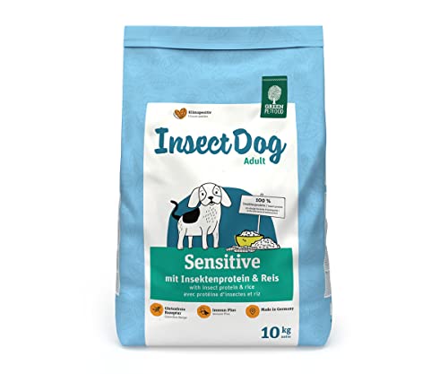 Green Petfood InsectDog Sensitive (1 x 10 kg), Hundefutter mit nachhaltigem Insektenprotein als einzige tierische Proteinquelle, nachhaltiges Trockenfutter für ausgewachsene und sensible Hunde von Green Petfood