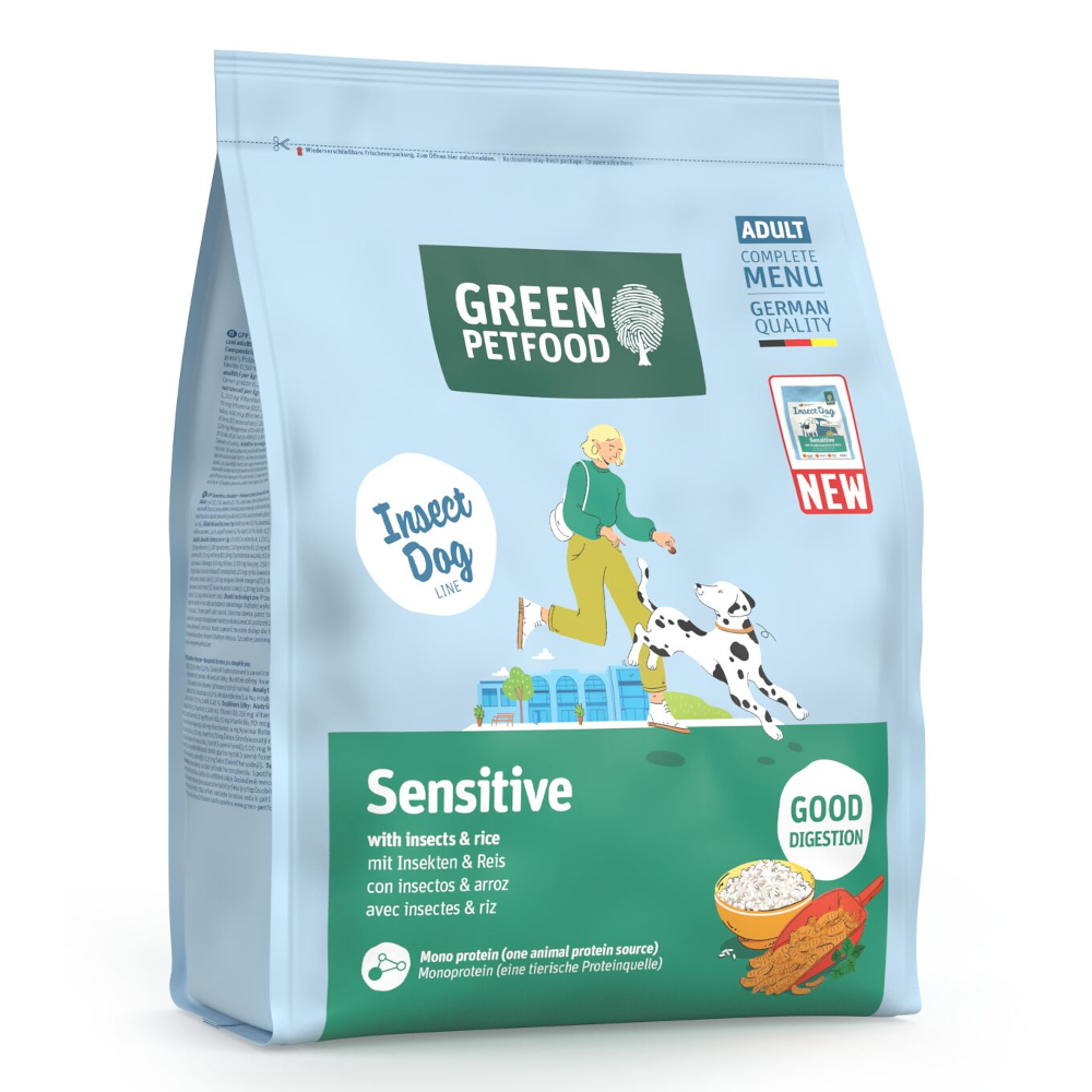 Green Petfood InsectDog Sensitive mit Insekten & Reis - 900 g von Green Petfood