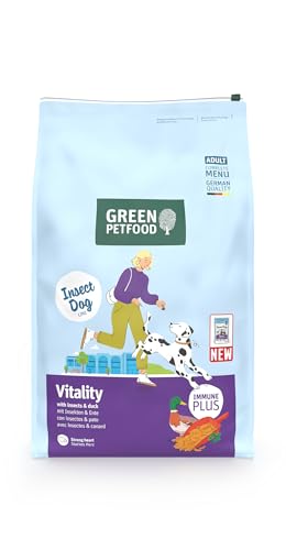 Green Petfood InsectDog Vitality mit Insekten & Ente (1 x 7,5 kg) | Adult | Premium Trockenfutter für ausgewachsene Hunde | glutenfrei | mit Vitamin E & C | niedriger Fettgehalt | 1er Pack von Green Petfood