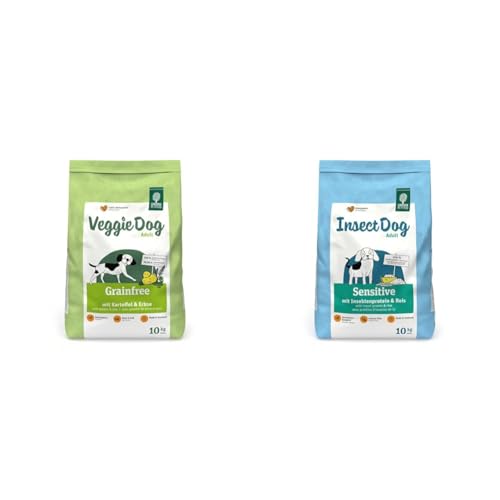 Green Petfood VeggieDog Grainfree (1 x 10 kg) & InsectDog Sensitive (1 x 10 kg) von Green Petfood