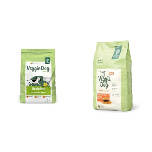 Green Petfood VeggieDog Grainfree (1 x 10 kg) & VeggieDog Origin (1 x 10 kg) von Green Petfood
