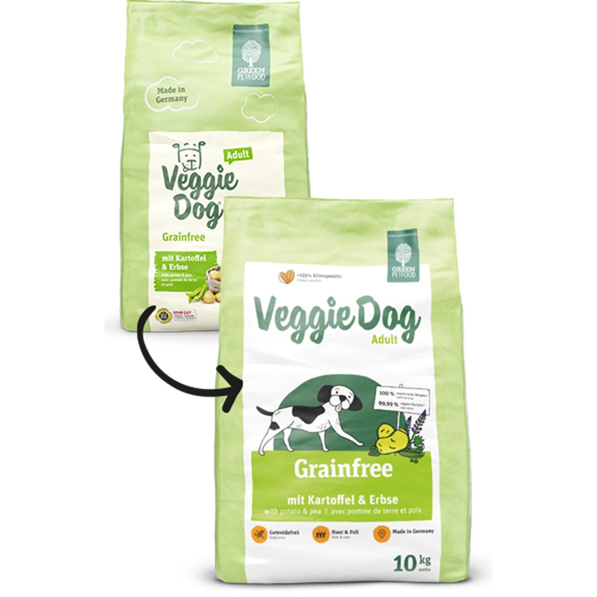 Green Petfood VeggieDog grainfree 2x10kg von Green Petfood