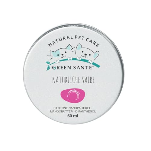 Green Sante - Professionell Wundsalbe für Hunde & Katzen mit Silber-Nanokolloid, Sheabutter, Vitamin D, Biolin - Regenerierende und schützende Salbe bei Hautirritationen - Analdrüsen Salbe - 60 ml von Green Sante