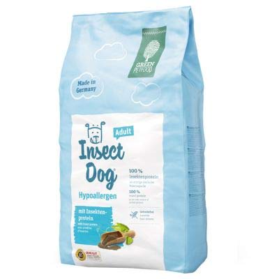 Green Petfood InsectDog Hypoallergenes Trockenfutter für Hunde, mit 100% Insektenprotein als neuartige Quelle für tierisches Eiweiß und Fettsäuren, Vorteilspackung: 2 x 10 kg von Green