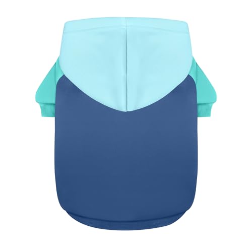 GreenJoy Modischer Hunde-Kapuzenpullover – weicher und warmer Hundepullover mit Loch für die Leine, Haustier-Kapuzen-Sweatshirt für Katzen und Hunde mit breiter Brust (z.B. Französische Bulldoggen von GreenJoy