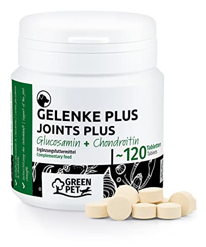 GreenPet Gelenke Plus Gelenktabletten für Hunde 120 Stück – Natürlich, hochdosiertes Chondroitin & Glucosamin unterstützen Agilität & Gelenkkraft, für Junior bis Senior Hunde von GreenPet