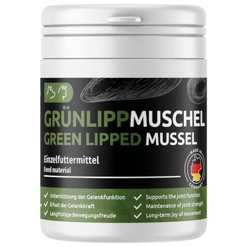 GreenPet Grünlippmuschel für Hunde & Katzen 100g – natürliches Grünlippmuschelpulver zur Unterstützung der Gelenkfunktion, Grünlippmuschel Hund & Katze, Hohe Akzeptanz von GreenPet