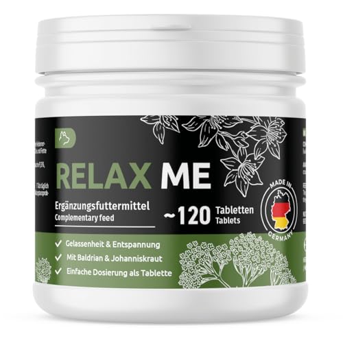 GreenPet Relax Me 120 Tabs – Beruhigungsmittel für Hunde als Snacks mit Baldrian & Johanniskraut, bei Angst, Stress, Autofahrt & Reise – Zur natürlichen Beruhigung & Entspannung GreenPet Relax Me 120 Tabs – Beruhigungsmittel für Hunde als Snacks mit Baldrian & Johanniskraut, bei Angst, Stress, Autofahrt & Reise – Zur natürlichen Beruhigung & Entspannung von GreenPet