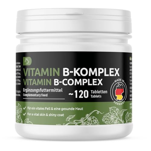 GreenPet Vitamin B Komplex Hund 120 Tabs – Liefert wichtige B Vitamine für Hunde (B1, B2, B3, B5, B6, B9 & B12), Vitamintabletten mit Folsäure, bis zu 4 Monate von GreenPet