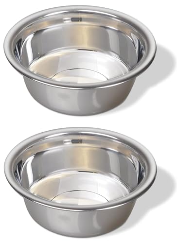 Greendale - 2 Stück – 20 Tassen Kapazität – Edelstahl-Metall-Hundenäpfe – perfekt für Hundefutter und Wasser von Greendale