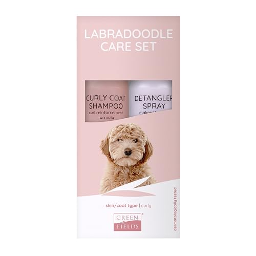 Greenfields Hundeshampoo Geschenk Set für Labradoodle (lockiges Fell) - 2 x 250 ml, 4674 von Greenfields