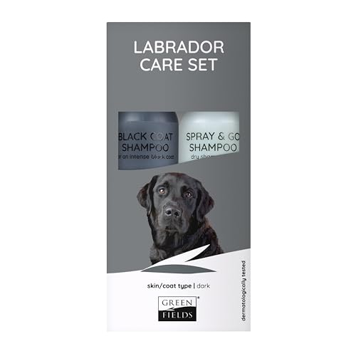 Greenfields Hundeshampoo Geschenk Set für Schwarze Labrador (Dunkles Fell) - 2 x 250 ml, 4675 von Greenfields