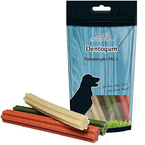 Greenhound Kaustange - Dentogum Reisstangen Mix L - zahnreinigende, zähe Kaustangen auf Reisbasis von Greenhound