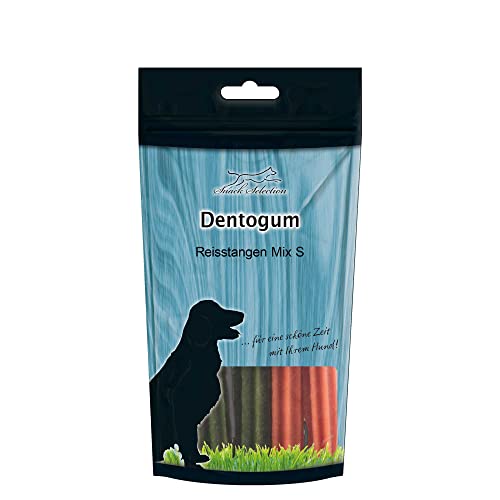 Greenhound Dentogum Reisstangen Mix - für kleine bis mittlere Hunde - Zahnreinigende zähe Kauknochen - Ohne Zuckerzusatz - Glutenfrei - ohne Fleisch von Greenhound