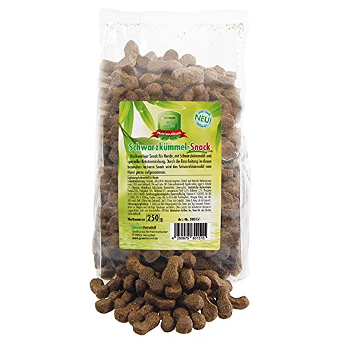 Greenhound Schwarzkümmel Snack 250g - hochwertiger Snack - in verschiedenen Mengen erhältlich - mit besonderer Kräutermischung von Greenhound