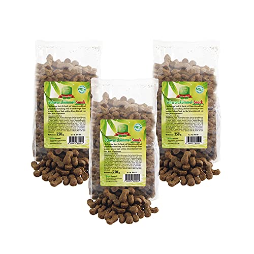 Greenhound Schwarzkümmel Snack 3 x 250 g hochwertiger Snack von Greenhound