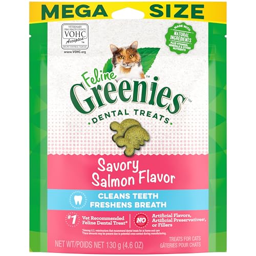 Greenies Feline Dental Treats Savory Salmon Cleans and Freshens Breath 4.6 oz Greenies Feline Dental Treats Savory Salmon Cleans and Freshens Breath 4.6 oz von Greenies Feline