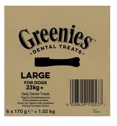 GREENIES Dental Treats Large für Hunde ab 23kg, 6 x 170g GREENIES Dental Treats Large für Hunde ab 23kg, 6 x 170g von Greenies