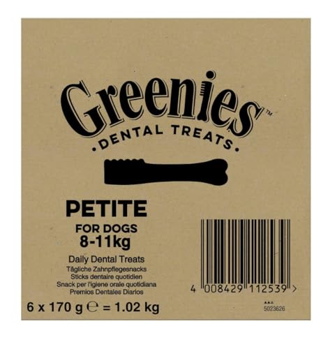 GREENIES Dental Treats Petite für Hunde von 8-11kg, 6 x 170g GREENIES Dental Treats Petite für Hunde von 8-11kg, 6 x 170g von Greenies