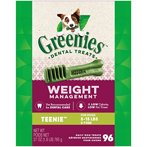 GREENIES Teenie Natural Dog Dental Care Kauspielzeug für Hunde, 765 ml, 96 Stück von Greenies